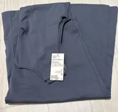 【新品未使用】無印良品　ジャンパースカート　チャコールグレー　M 二重編み