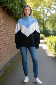 フィラ ハーフジップ スポーツウェア 古着 長袖 スウェット プルオーバー
