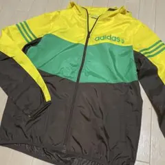 adidas ポリエステル製ジャンパー イエロー/グリーン/ブラウン