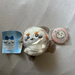 ちいかわ おすわりぬいぐるみ 缶バッチ シーサー 2点セット