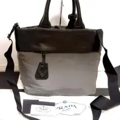 《美品》PRADA(プラダ) 2wayバッグ ナイロン レザー