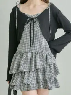 OLIVE des OLIVE フリルキャミワンピースとボレロのセット