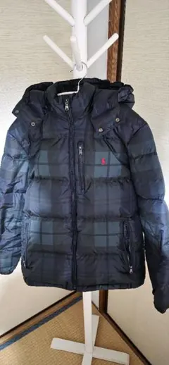 ポロラルフローレンダウンジャケットボーイズ XL(18-20) ネイビーチェック