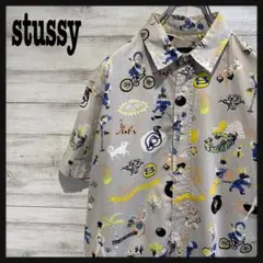 STUSSY HELLSHIRE ボーリングシャツ L チェーンステッチ 開襟 - メルカリ