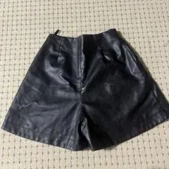 GRL グレイル ブラック レザー風 ショートパンツ S