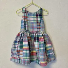 ラルフローレン　ノースリーブ　ワンピース　チェック　パッチワーク