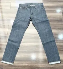 +J ダークブルーストレートデニム　ユニクロ