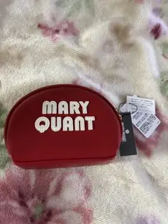 MARY QUANT レトロロゴパッチラウンドポーチ