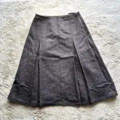 le.coeur blanc 膝丈スカート　ブラウン　インナーあり　状態良い