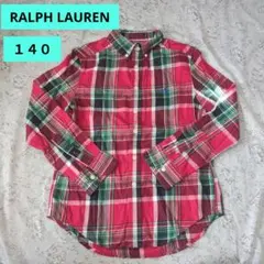 ラルフローレン　チェックシャツ　１４０cm