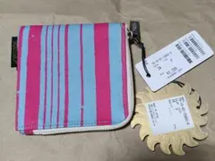 SOULEIADO コットン フラットポーチ　ピンク系のサムネイル
