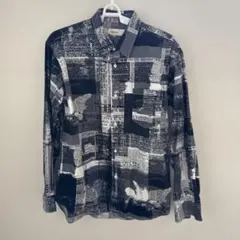 メンズ・ビギ　Collective 長袖シャツ Sサイズ モノクロ