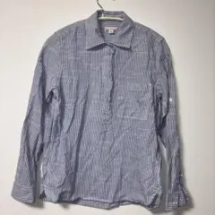 Gap 長袖シャツ 青と白のストライプ XXXS