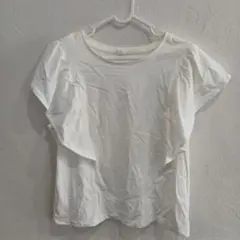 GUフリル付きホワイトTシャツ XL