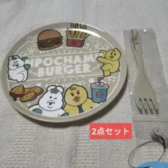 んぽちゃむ✨メラミンプレート✨フォーク セットのサムネイル
