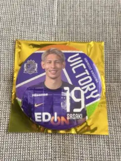 サンフレッチェ広島 限定プレイヤーズ特大ホログラム缶バッジ　#19佐々木翔
