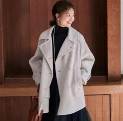 イネド三尋木奈保さん　コラボダブルフェイス　リバーショートコート　ノーブルイエナ