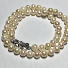 あこや真珠 パール ネックレス 真珠 シルバー SILVER刻印 6-6.5mmのサムネイル