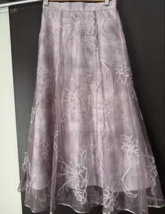 JUSGLITTY 花柄刺繍フレアスカートのサムネイル