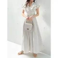 MERCURYDUO オーガビッツボリュームラッフルワンピース