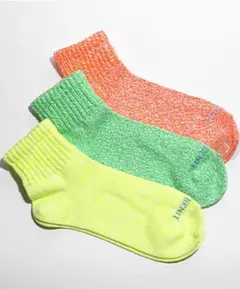 ヘルスニット ネオンミックス ショートソックス 3足セット Mサイズ 靴下のサムネイル