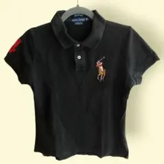 RALPHLAUREN ポロシャツ カラー黒 ポロポニー刺繡 THS797
