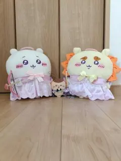ちいかわてんし♡あくまＢＩＧぬいぐるみ　2点セット（くりまんじゅうおまけ付き）