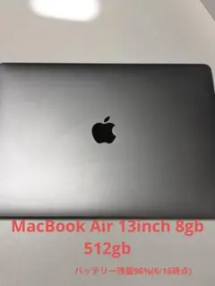 極美品*Apple MacBookAir 13inch M1 8gb 512gb