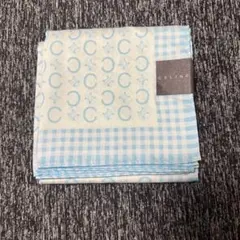CELINE セリーヌ ハンカチ マカダム柄　水色