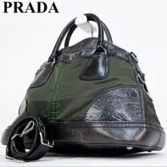 すずね様専用プラダ PRADA ２wayショルダーバッグ　グリーン系