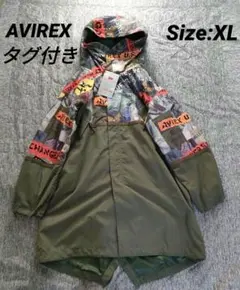 タグ付き XL アヴィレックス アイコンペースト カスタムフォト モッズコート