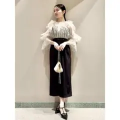 SNIDEL Sustainableリボンスリーブボレロワンピー