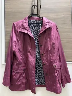 ノアジェ noa-ge ピンクジャケット レオパード柄裏地