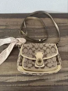Coach ロゴ柄ショルダーバッグ