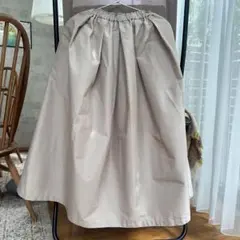12closet ベージュ タックロングスカート