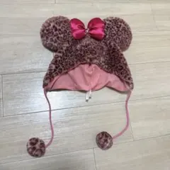 ディズニーカチューシャ 帽子 モコモコ ミニーちゃん ピンク