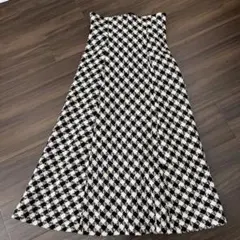 アンドクチュール　千鳥格子　ロングスカート