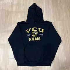 古着 GILDAN VCU RAMS ブラック パーカー 90s