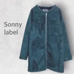 【アーバンリサーチ】フェイクムートンコート S ノーカラー ダブルジップ仕様