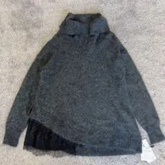 新品タグ付き　Firosa モヘヤ混グレータートルニットセーター　11号