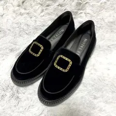 美品✨LE TALONルタロン ローファー厚底 チェーンバックル25.0cm相当のサムネイル