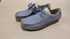 美品 Clarks/クラークス ナタリー ブルーグレー レザー UK7
