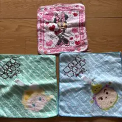 ディズニー　ツムツム　エルサ　バズ　タオルハンカチ　おまけつき