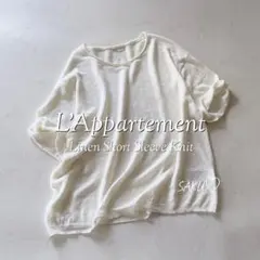 サマーSALE☆新品アパルトモンLINEN SHORT SLEEVE KNIT - メルカリ