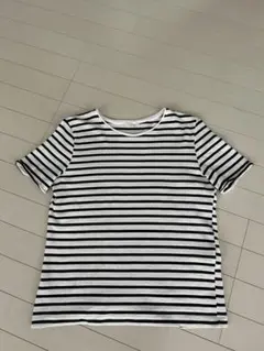 半額！新品同様今季ZARA ボーダー 半袖 Tシャツ Mのサムネイル