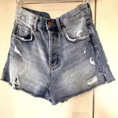 Zara デニムショーツダメージディテール SIZE 36