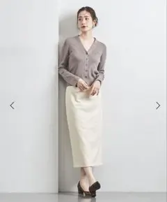 【新品】united arrowsスエードライク ロング タイトスカートXS34