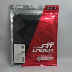 SSK　ローネック半袖 フィットアンダーシャツ　XO　ブラック