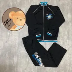 メンズ　ジャージ　上下　セットアップ　バッドボーイ　バックプリント　3L 黒