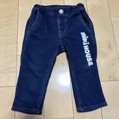 ミキハウス　ロゴ入り　ストレッチデニム　ズボン